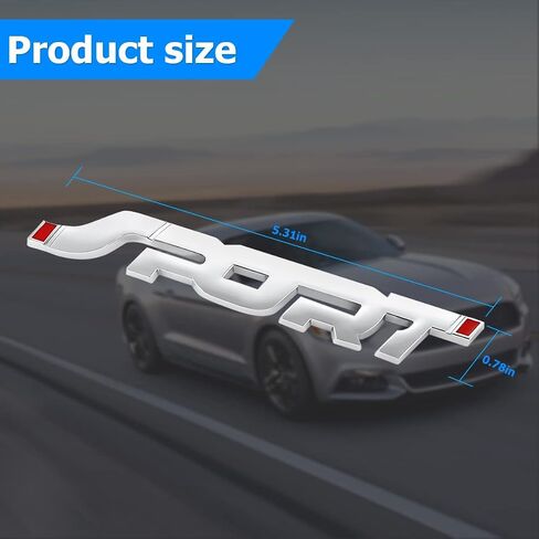 2PCS 3D Metal Car Sport Sticker, Car Side Fender Rear Trunk Emblem Badge Decals, Auto Tailgate Sport Logo Decoration Accessories, Compatible for All Truck SUV Pickup Models (Black) in Saudi Arabia