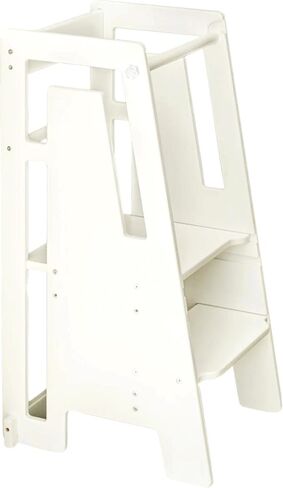 Modern Toddler Tower, Montessori Kitchen Step Stool, Sleek Modern Design Adjustable Standing Platform for Kitchen Counter - White Modern Standing Tower in Kuwait