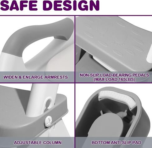Potty Training Seat, Sturdy Toddler Step Stool Tripod Design, 2 in 1 Potty Training Toilet for Kids, Baby Seat with Splash Guard and Anti-Slip Pad for Boys Girls Potty Training (Upgrade Grey) in Saudi Arabia