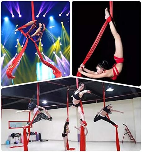 KIKIGOAL 10M معدات اليوغا الحريرية الجوية اليوغا بيلاتيس سوينغ اليوغا الجوية المضادة للجاذبية أرجوحة لحزام اليوغا كمال الاجسام in Kuwait