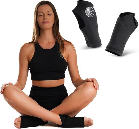 Wearable Yoga Mat and Meditation Cushion - Comfort & Protection for Cross-Legged or Kneeling Positions - Usable as Meditation Straps & Yoga Socks - Adjustable & Durable - Patent Pending in Saudi Arabia