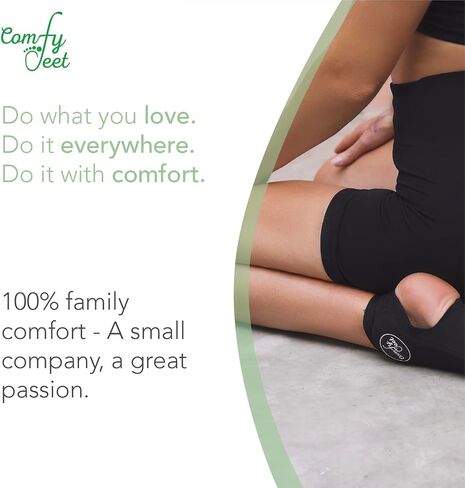 Wearable Yoga Mat and Meditation Cushion - Comfort & Protection for Cross-Legged or Kneeling Positions - Usable as Meditation Straps & Yoga Socks - Adjustable & Durable - Patent Pending in Saudi Arabia