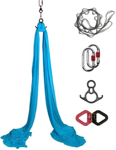 KIKIGOAL 10M معدات اليوغا الحريرية الجوية اليوغا بيلاتيس سوينغ اليوغا الجوية المضادة للجاذبية أرجوحة لحزام اليوغا كمال الاجسام in Kuwait