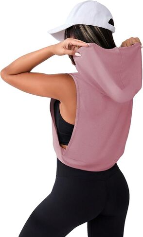 SweatyRocks Women's Sleeveless Workout Top Gym Activewear Crop Tank Top Open Side Shirt for Athletic Exercise Dusty Pink Small in Saudi Arabia