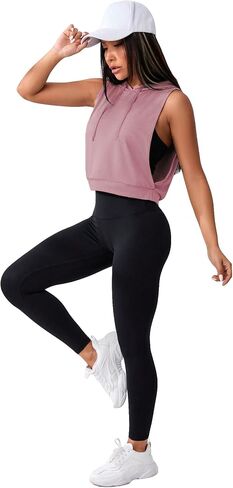 SweatyRocks Women's Sleeveless Workout Top Gym Activewear Crop Tank Top Open Side Shirt for Athletic Exercise Dusty Pink Small in Saudi Arabia