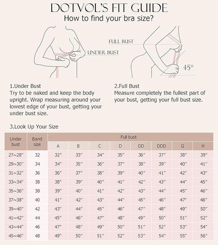 حمالة صدر نسائية مريحة من DotVol بإغلاق أمامي ودعم خلفي وتغطية كاملة غير مبطنة خالية من الأسلاك للاستخدام اليومي (بيج بدون خياطة، 38DD) in Kuwait