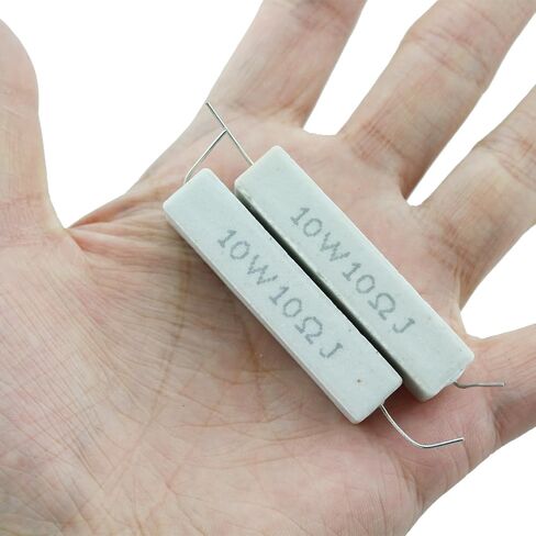 20PCS Wirewound Fixed Metal Full Range Resistor Kit White Ceramic Cement Resistor 10W for Printed Circuit Board in Saudi Arabia