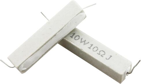 20PCS Wirewound Fixed Metal Full Range Resistor Kit White Ceramic Cement Resistor 10W for Printed Circuit Board in Saudi Arabia