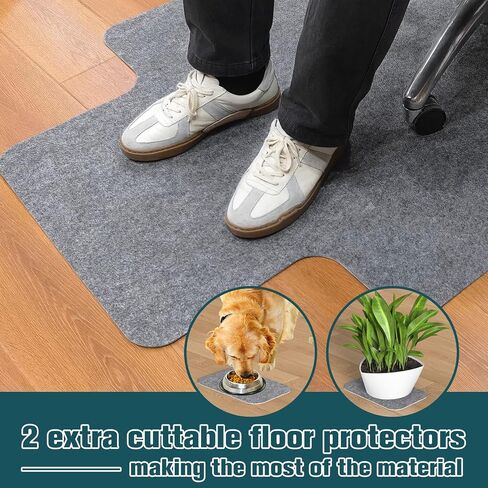 Placoot Office Chair Mat for Hardwood Floor & Tile Floor 55"x35" Desk Chair Mat for Rolling Chairs Electrostatic Adsorption Large Anti-Slip-Recyclable Material Floor Mat for Office/Home with Lip in Saudi Arabia