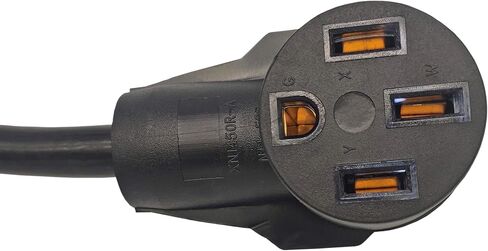 FC-EV10345 مجفف ذكر أقدم 3 شوكات إلى أنثى 4 شوكات 14-50R وعاء 3 شوكات إلى 4 شوكات EV سلك محول الشحن NEMA 10-30P إلى 14-50R 30A إلى 50A مخرج 30Amp 250Volt (فقط لاستخدام EV) in Kuwait