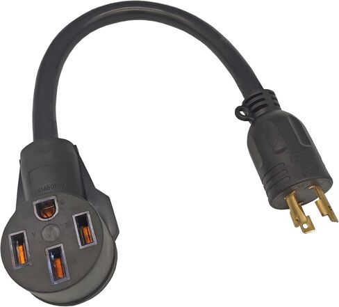 FC-EV10345 مجفف ذكر أقدم 3 شوكات إلى أنثى 4 شوكات 14-50R وعاء 3 شوكات إلى 4 شوكات EV سلك محول الشحن NEMA 10-30P إلى 14-50R 30A إلى 50A مخرج 30Amp 250Volt (فقط لاستخدام EV) in Kuwait