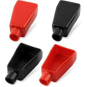 4 PCS Battery Terminal Covers, Flexible Positive & Negative Battery Terminal Insulating Protector Caps, Battery Poles Stud Boot Top Post Cap Cable Covers for Cars Boats in Kuwait