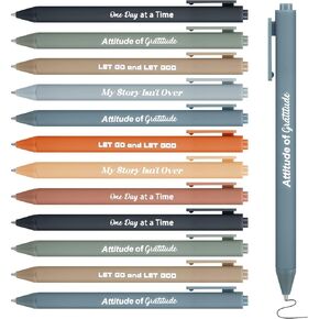 48 Pcs Pens Sobriety Gifts for Men Women Recovery Pens Addiction Recovery Sober Motivational Inspirational One Day at a Time Attitude of Gratitude Let Go and Let God Sobriety Gifts in Kuwait