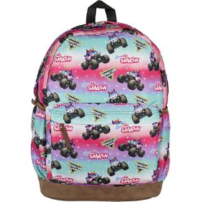 حقيبة ظهر INTIMO Monster Jam بتصميم سباركل سماش بالكامل مقاس 16 بوصة، حقيبة كتب بأكمام تقنية وأشرطة كتف قابلة للتعديل in Kuwait