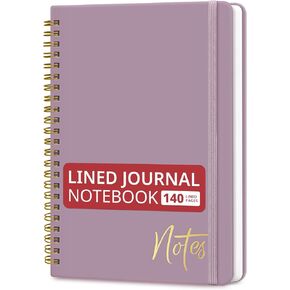 Lined Spiral Journal Notebook for Women & Men, 140 Pages, College Ruled Hardcover Notebook for Work & Note Taking, A5 - Twilight Purple in Kuwait