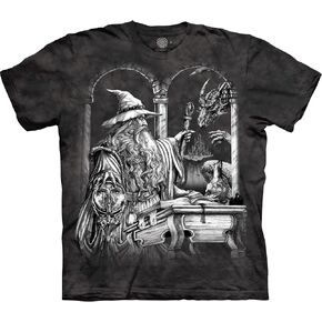 The Mountain Wizard and Dragon Shirt for Men, Fantasy Graphic Tees Men, Mythical Creature Oversized T-Shirt in Kuwait