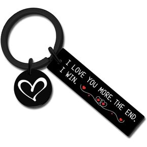 Valentines Day for Him Gifts for Husband Wife Couple Gift I Love You Gift for Him Her Couple Keychain for Boyfriend Girlfriend I Love You More The End I Win Keychain in Kuwait