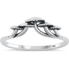 CloseoutWarehouse 925 Sterling Silver High Rise Mushrooms Ring in Kuwait