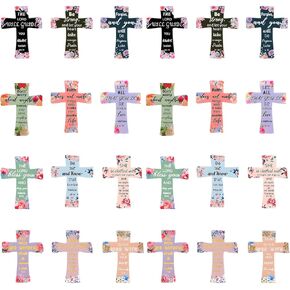 24 قطعة من الإشارات المرجعية المغناطيسية مقاس 2.16 بوصة، إشارات مرجعية مغناطيسية متقاطعة مسيحية، هدايا دينية للنساء، ملحقات دراسة الكتاب المقدس، مع مغناطيس قوي in Kuwait