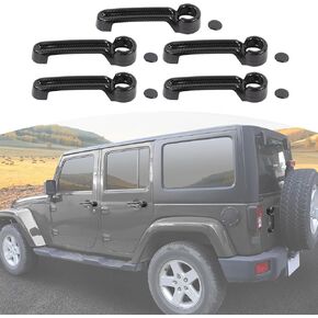 for Jeep JK Door Handle Cover Trim Baby Blue for Jeep Wrangler JK 4DR 2007-2017 Baby Blue Exterior Accessories 5pcs in Kuwait