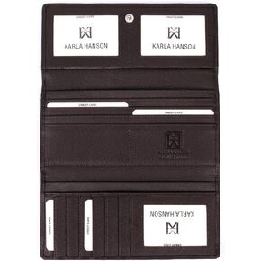 محفظة كارلا هانسون الجلدية ثلاثية الطي للسيدات من كارلا هانسون - اسبريسو in Kuwait