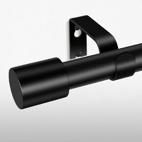 Black Curtain Rods for Windows 48 to 84 Inch(4-7ft),1 Inch Diameter Heavy Duty Curtain Rods,Modern Adjustable Curtain Rod,Cylindrical End Cap Drapery Rods,Window Curtains Rod 36-88",Matte Black in Kuwait