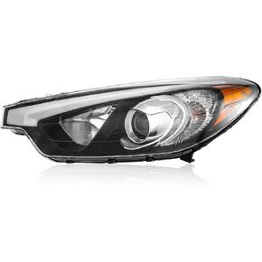 مصباح أمامي TODO مع مصابيح متوافقة مع 2014 2015 2016 Kia Forte Forte5، السائق/الجانب الأيسر، لا يناسب موديلات LED DRL in Kuwait