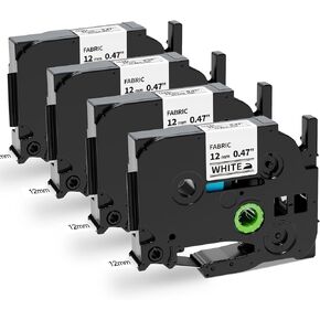 Labelife TZe-FA231 TZe-FA3 Replace for Brother Iron-On Fabric Label Tape TZ 12mm 0.47" White Compatible with Brother Ptouch PTD400 PTD210 PT-1280 Label Maker, 4-Pack in Kuwait