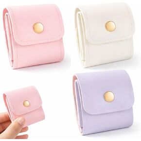 3Pcs Mini Travel Jewelry Bag, Travel Jewelry Organizer Case, Portable Soft Velvet Jewelry Travel Pouch for Earrings, Rings, Necklaces, Bracelets, Anti-Scratch & Foldable for Travel & Daily Use in Kuwait
