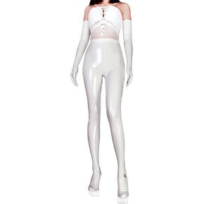 Shiny High Gloss Latex Leather Wet Look Pantyhose Tights Wet Look Patent Legwear for Women in Kuwait