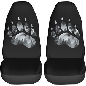 Delerain Car Seat Covers Set 2Pcs, Cute Chubby Frog Universal Front Car Seats Vehicle Enterior Protector Suitable Fits Most Car Auto SUV Sedan Truck in Kuwait