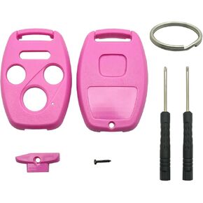 حافظة مفتاح Fob Shell بديلة تناسب Accord 2003-2012 Civic EX 2006-2013 Pilot 2009-2015 CR-V 2005-2006 لا حاجة للقطع (وردي) in Kuwait