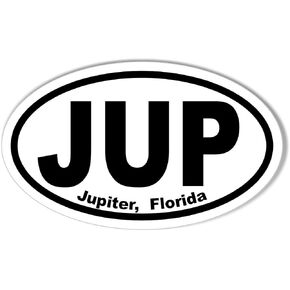 JUP Jupiter, Florida Euro Oval Sticker in Kuwait