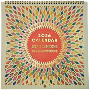 NIQUEA.D، تقويم حائط حلزوني 2026 من Sunshine Affirmations in Kuwait
