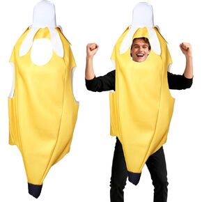 Banana Costume for Adult Fruit Cosplay Costumes Unisex Halloween Dress Up Party Food Outfit in Kuwait