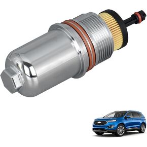 FT4Z-6A832-C Upgraded Aluminium Oil Filter Housing Cover Cap Compatible with Ford F-150 Edge Explorer 2015-2020, Lincoln Aviator Continental MKX MKZ Nautilus Replace OE FT4Z-6731-A in Kuwait