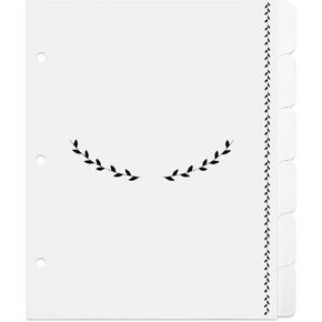 Jot & Mark Blank Recipe Binder Dividers with Tabs - Six Customizable Organizer Dividers for 8.5"x9.5" 3-Ring Binders (Black & White) - Recipe Book in Kuwait