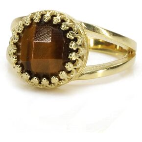 Dainty Tiger Eye Ring - Artisan Delicate Rings, Fashion Rings, Stackable Rings - Custom Stone Rings - Personalized Presents for Mothers Day, Birthday, Wedding, Anniversary in Kuwait