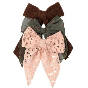 Little Poppy Co. Three Hair Bows Set - Stylish Handmade Accessories for Babies, Toddlers and Girls | Premium Quality Clips (Olivia Set, Oversized on Reversible Clip (3 years+)) in Saudi Arabia