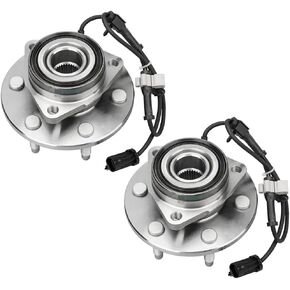MAYASAF 515036 [2 Pack, 4WD Only] Front Wheel Hub Bearing Assembly 6 Lugs w/ABS Fit 2002-06 Chevrolet Silverado/Suburban/Avalanche 1500 Tahoe GMC Sierra Savana 02-06 Cadillac Escalade (2 Pack) in Kuwait