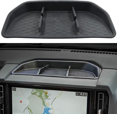 Dashboard Organizer Fit for Nissan Frontier Accessories 2025 2026 Dash Storage Tray Behind Screen Console Insert Dash Storage Box Phone Sunglasses Holder Interior Mounted Tray in Kuwait