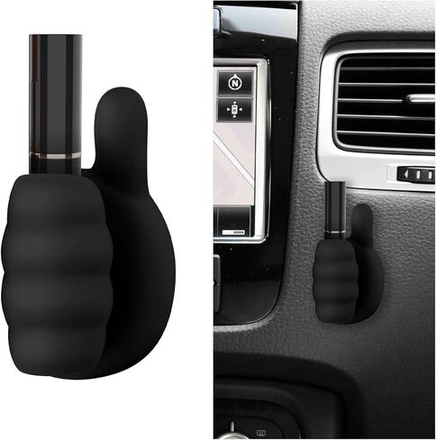 Thumb Shape Chapstick Holder for Car,Silicone Insulated Chapstick Holder for Cars Decorations & Lipstick Storage,Cute Cars Lip Balm Holders Car Accessories for Women & Girls (Black) in Saudi Arabia