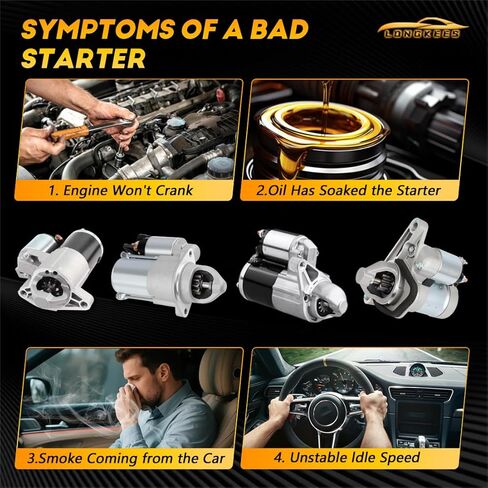 Starter Motor FIT Hyundai Sonata 2009–2014 2.4L, Santa Fe 2010–2012 2.4L, Santa Fe Sport 2013–2014, Kia Optima 2012–2014, Sorento 2011–2014 – Replace OE# 19090 36100-2G100 in Kuwait