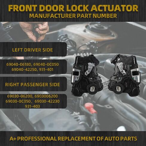Dasbecan Front Door Lock Actuator Motor 2PCS Compatible with Toyota 4Runner Camry Tundra, Lexus RX350 RX450h, Scion tC xB xD Left Driver Side & Right Passenger Replaces 931-401 931-403 in Saudi Arabia