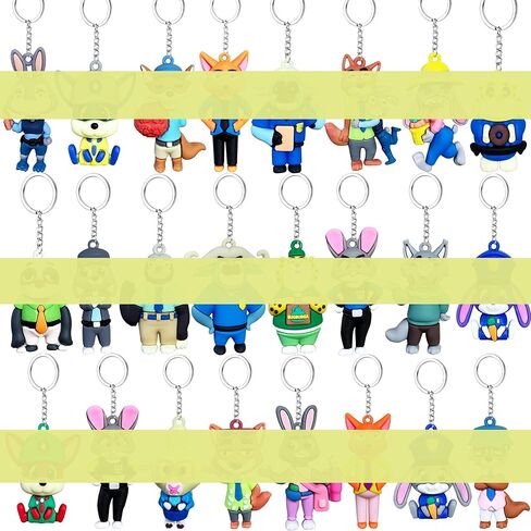 24 Pcs Party Favors Keychains, Cute Movie Character Keychain Backpack Key Key Chain Accessories Wristlet chain Car Charms Interesting Gift in Saudi Arabia