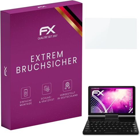 atFoliX Plastic Glass Protective Film Compatible with GPD Pocket 3 Glass Protector, 9H Hybrid-Glass FX Glass Screen Protector of Plastic in Kuwait