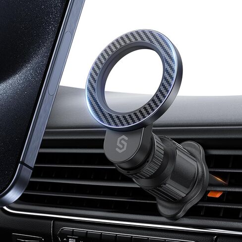 SYNCWIRE لحامل السيارة MagSafe، حامل الهاتف المغناطيسي بدوران 360 درجة، فتحة تهوية السيارة، [تهوية حلقية] حامل الهاتف الخلوي للسيارة متوافق مع iPhone 15 Pro Max 14 13 12، Samsung، ملحقات السيارة MagSafe in Kuwait