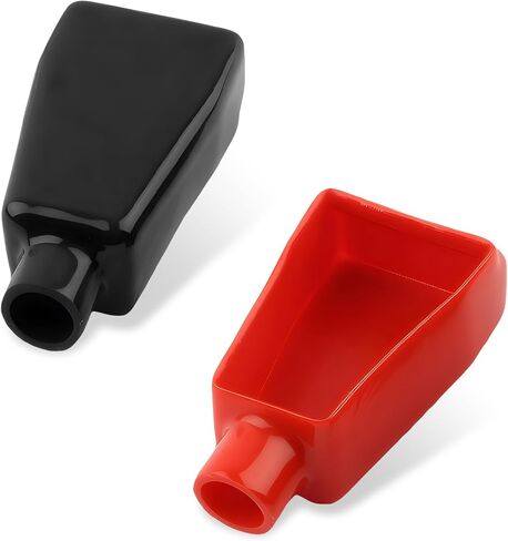 4 PCS Battery Terminal Covers, Flexible Positive & Negative Battery Terminal Insulating Protector Caps, Battery Poles Stud Boot Top Post Cap Cable Covers for Cars Boats in Saudi Arabia