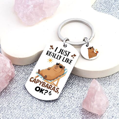 Capybara Keychain Cute Capybara Gifts for Girls Capibaras Stuff for Women Capybaras Lovers Valentines Birthday Decorations Accessories for Adults in Kuwait