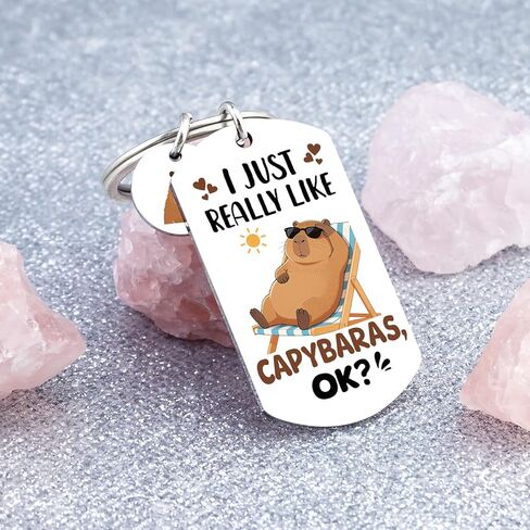 Capybara Keychain Cute Capybara Gifts for Girls Capibaras Stuff for Women Capybaras Lovers Valentines Birthday Decorations Accessories for Adults in Kuwait